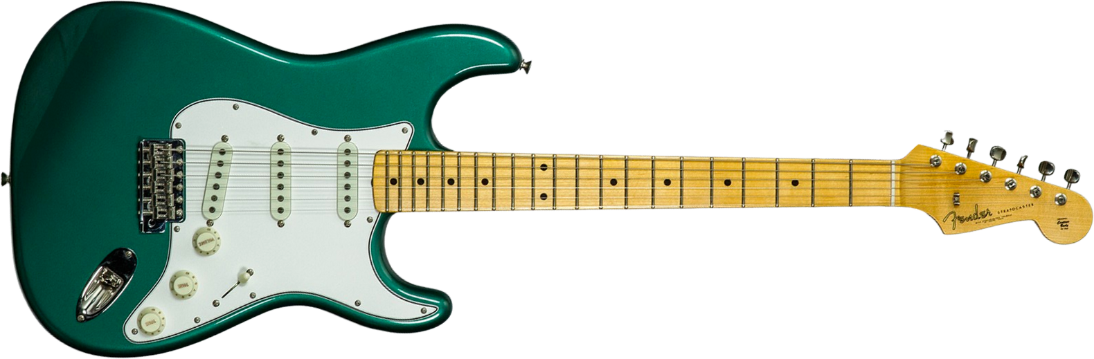 Fender Custom Shop Strat 1962 Vintage Custom 3s Trem Mn #r147972 - Time Capsule Sherwood Green Metallic - Elektrische gitaar in Strat vorm - Main pict