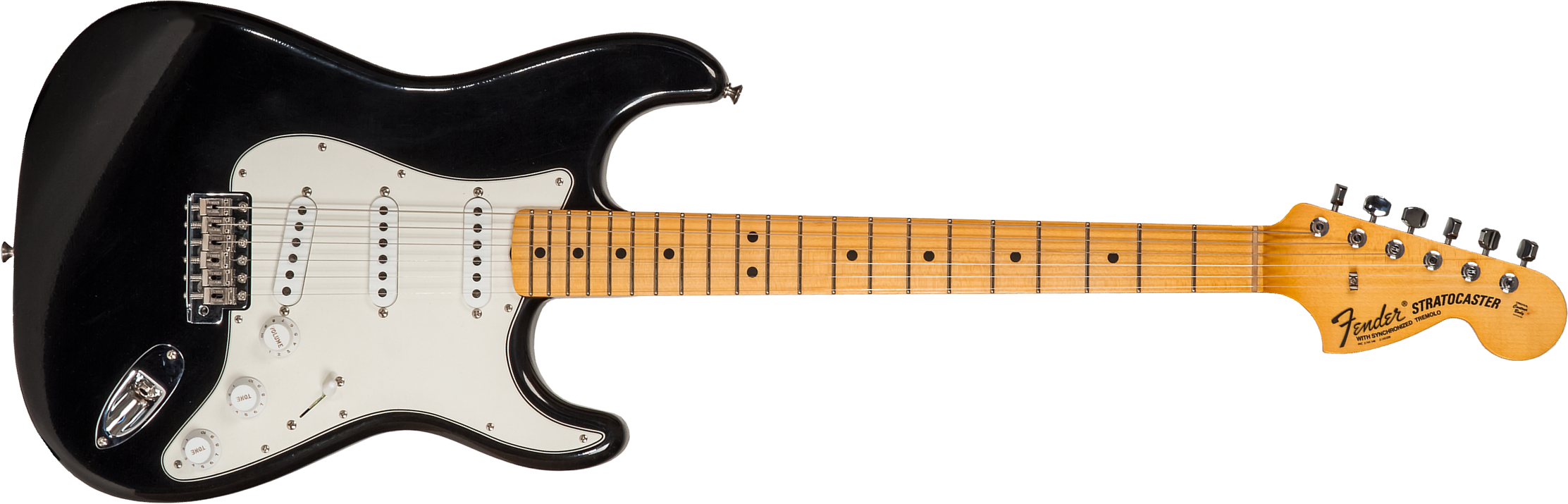 Fender Custom Shop Strat 1969 3s Trem Mn #r127670 - Closet Classic Black - Elektrische gitaar in Str-vorm - Main picture
