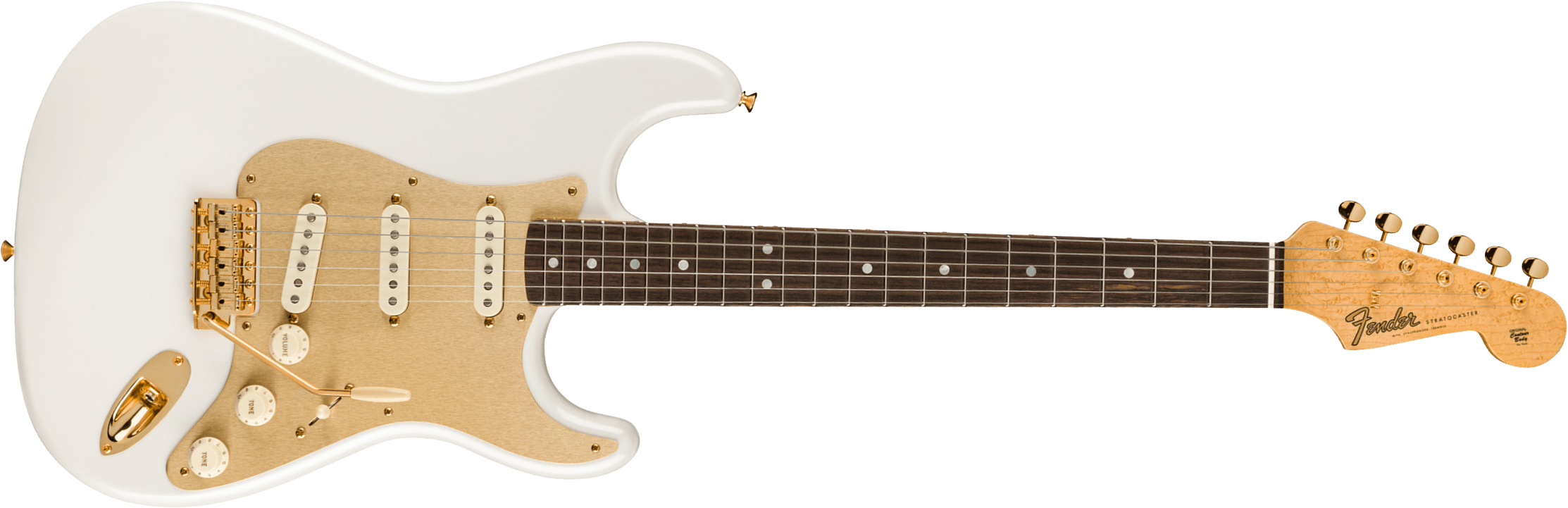 Fender Custom Shop Strat 75th Anniversary Ltd Rw - Nos Diamond White Pearl - Elektrische gitaar in Str-vorm - Main picture