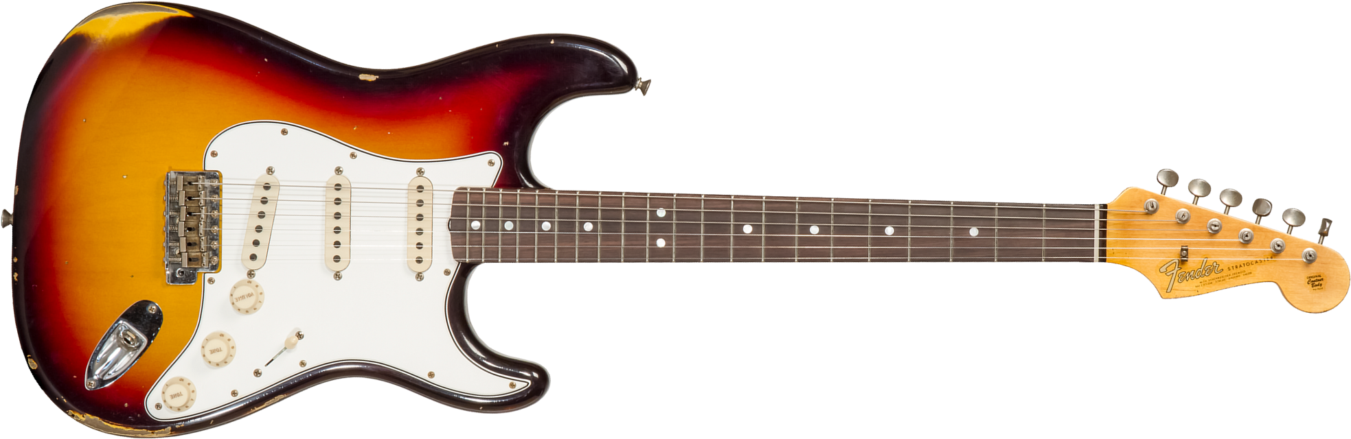 Fender Custom Shop Strat Late 1964 3s Trem Rw #cz569756 - Relic Target 3-color Sunburst - Elektrische gitaar in Str-vorm - Main picture