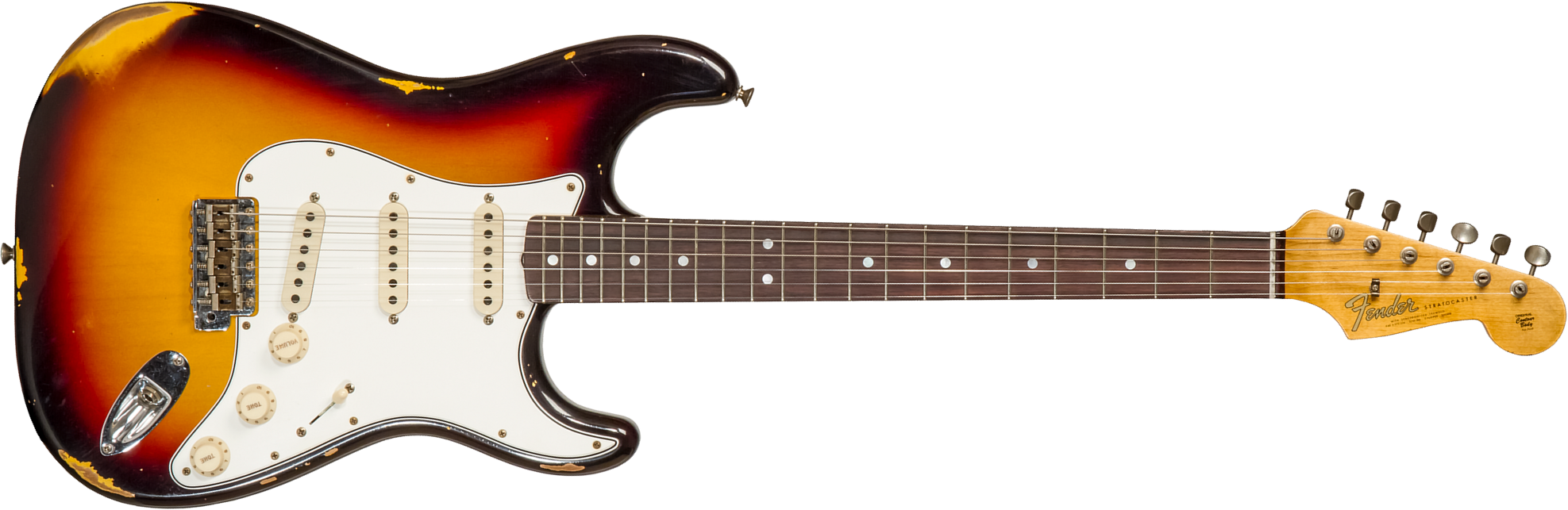 Fender Custom Shop Strat Late 1964 3s Trem Rw #cz569925 - Relic Target 3-color Sunburst - Elektrische gitaar in Str-vorm - Main picture