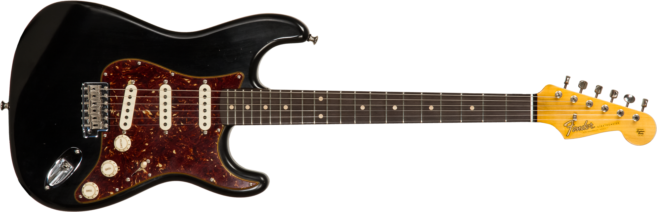 Fender Custom Shop Strat Postmodern 3s Trem Rw #xn13616 - Journeyman Relic Aged Black - Elektrische gitaar in Str-vorm - Main picture