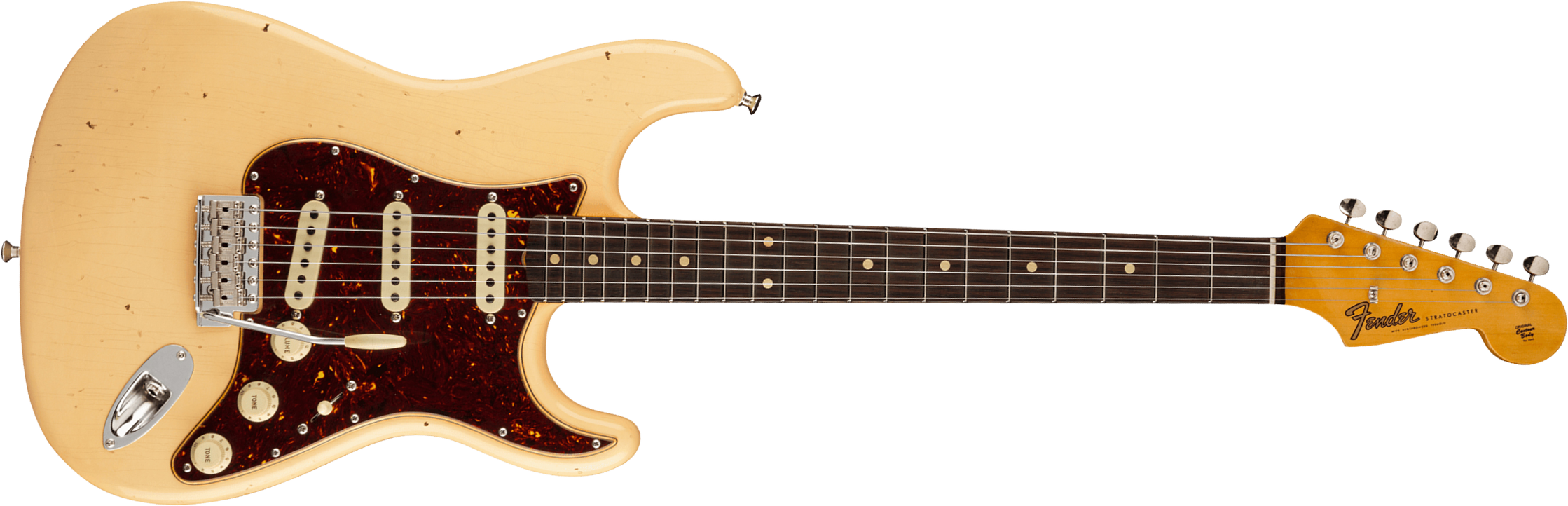 Fender Custom Shop Strat Postmodern Usa Rw - Journeyman Relic Vintage White - Elektrische gitaar in Str-vorm - Main picture