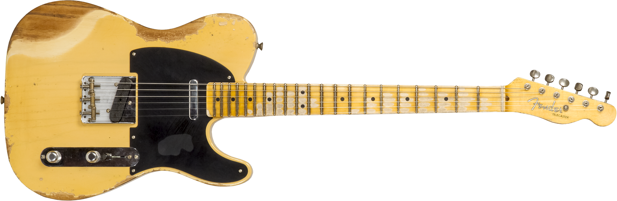 Fender Custom Shop Tele 1952 2s Ht Mn #r131281 - Heavy Relic Aged Nocaster Blonde - Televorm elektrische gitaar - Main picture