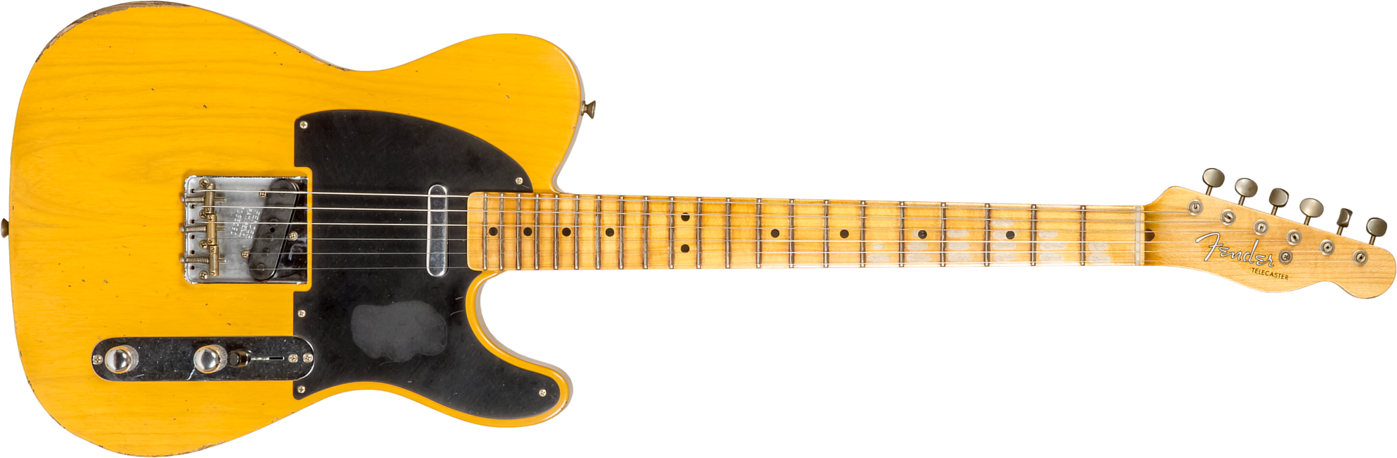 Fender Custom Shop Tele 1952 2s Ht Mn #r135090 - Relic Aged Butterscotch Blonde - Televorm elektrische gitaar - Main picture