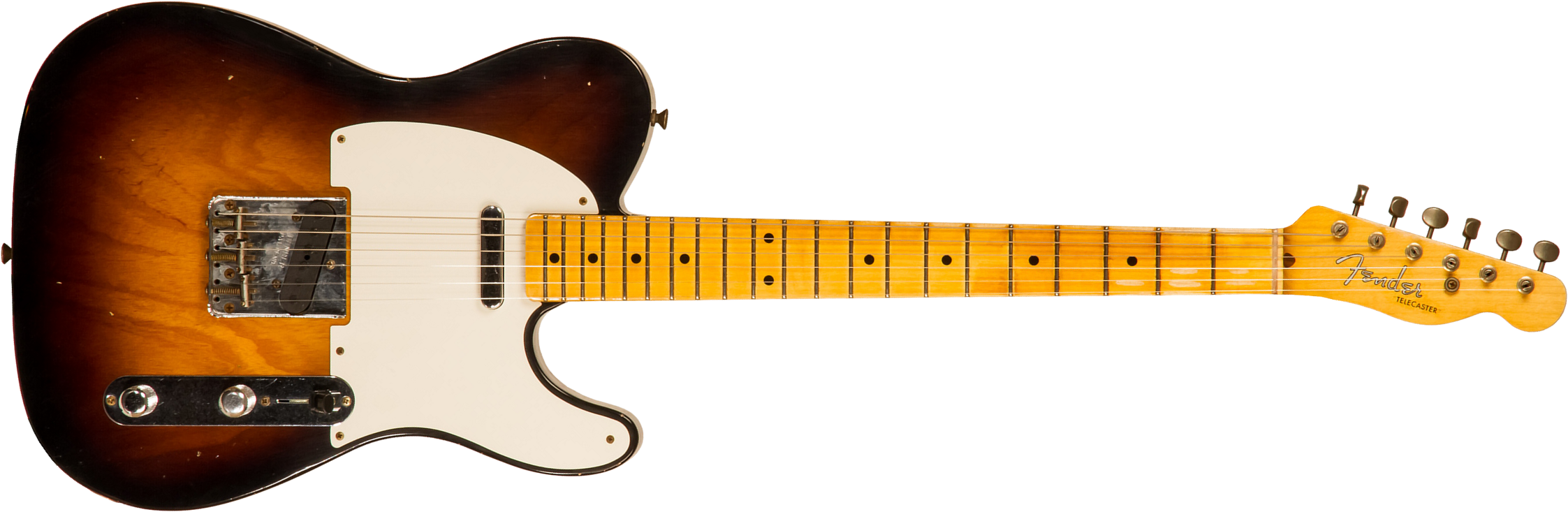 Fender Custom Shop Tele 1955 Ltd 2s Ht Mn #cz560649 - Relic Wide Fade 2-color Sunburst - Televorm elektrische gitaar - Main picture
