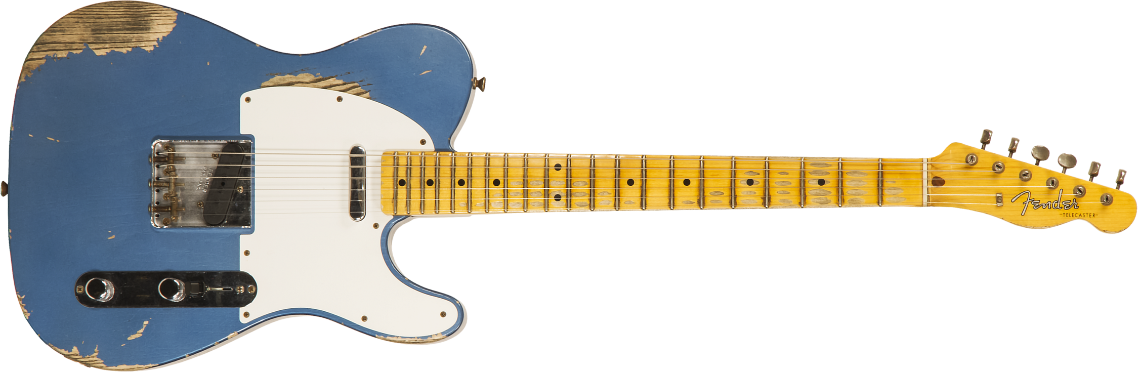 Fender Custom Shop Tele 1958 2s Ht Mn #cz550155 - Heavy Relic Lake Placid Blue - Televorm elektrische gitaar - Main picture