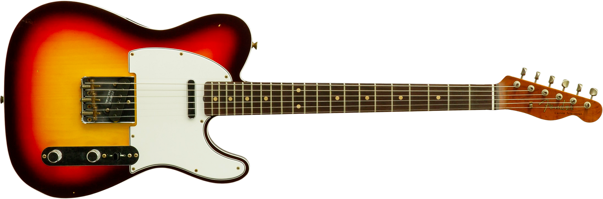 Fender Custom Shop Tele 1960 Vintage Custom 2s Ht Rw #r147862 - Journeyman Relic 3-color Sunburst - Televorm elektrische gitaar - Main picture
