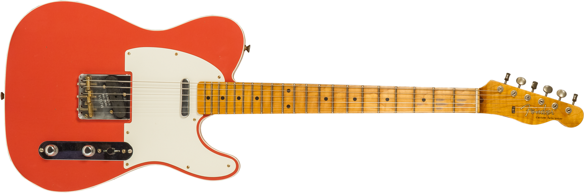 Fender Custom Shop Tele Custom 50s Twisted 2s Ht Mn #r131746 - Journeyman Relic Tahitian Coral - Televorm elektrische gitaar - Main picture
