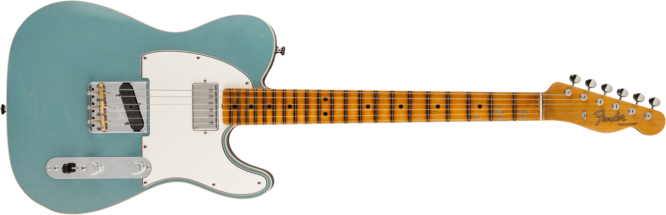 Fender Custom Shop Tele Postmodern Usa Sh Ht Mn - Journeyman Relic Firemist Silver - Televorm elektrische gitaar - Main picture