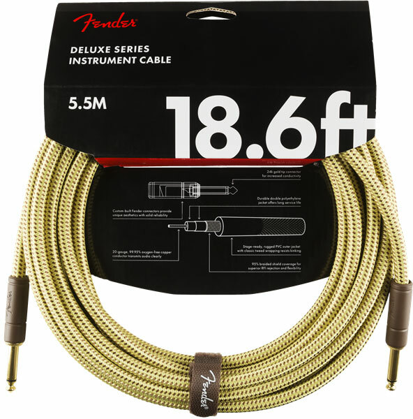 Fender Deluxe Instrument Cable Droit/droit 18.6ft Tweed - Kabel - Main picture