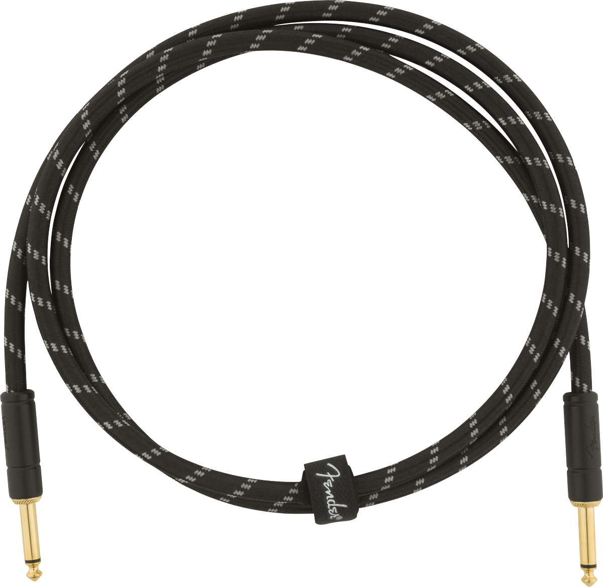Fender Deluxe Instrument Cable Droit/droit 5ft Black Tweed - Kabel - Main picture