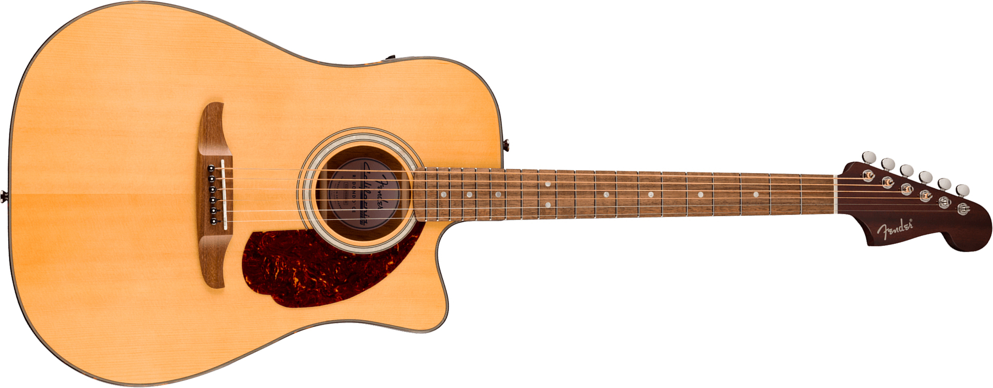 Fender Deluxe Redondo Ce California Dreadnought Cw Epicea Acajou Noy - Natural - Folk gitaar - Main picture