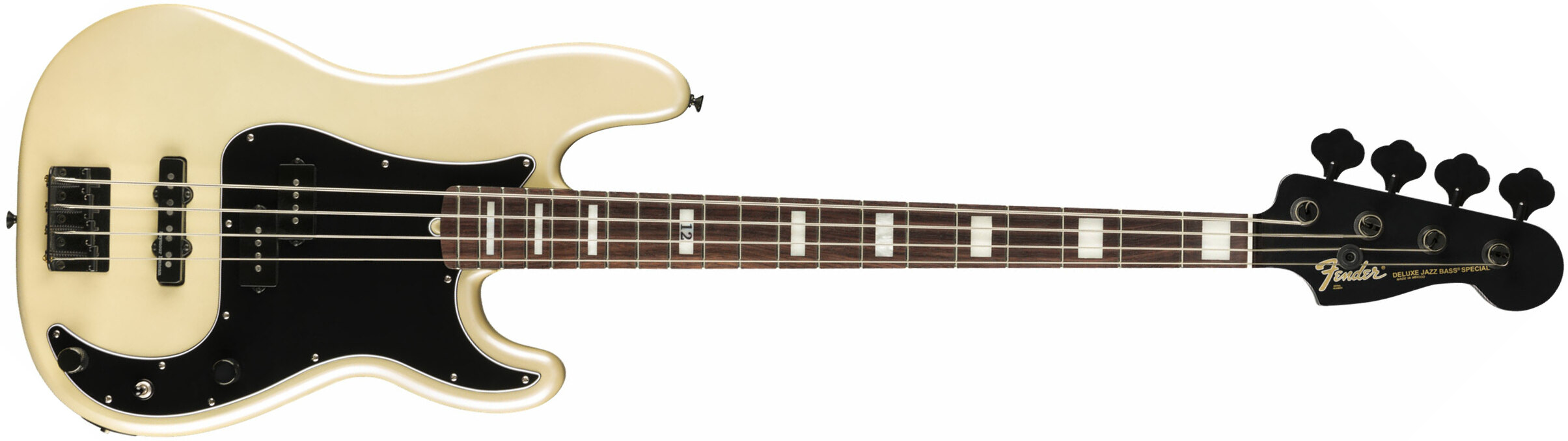Fender Duff Mckagan Precision Bass Deluxe Signature Rw - White Pearl - Solid body elektrische bas - Main picture