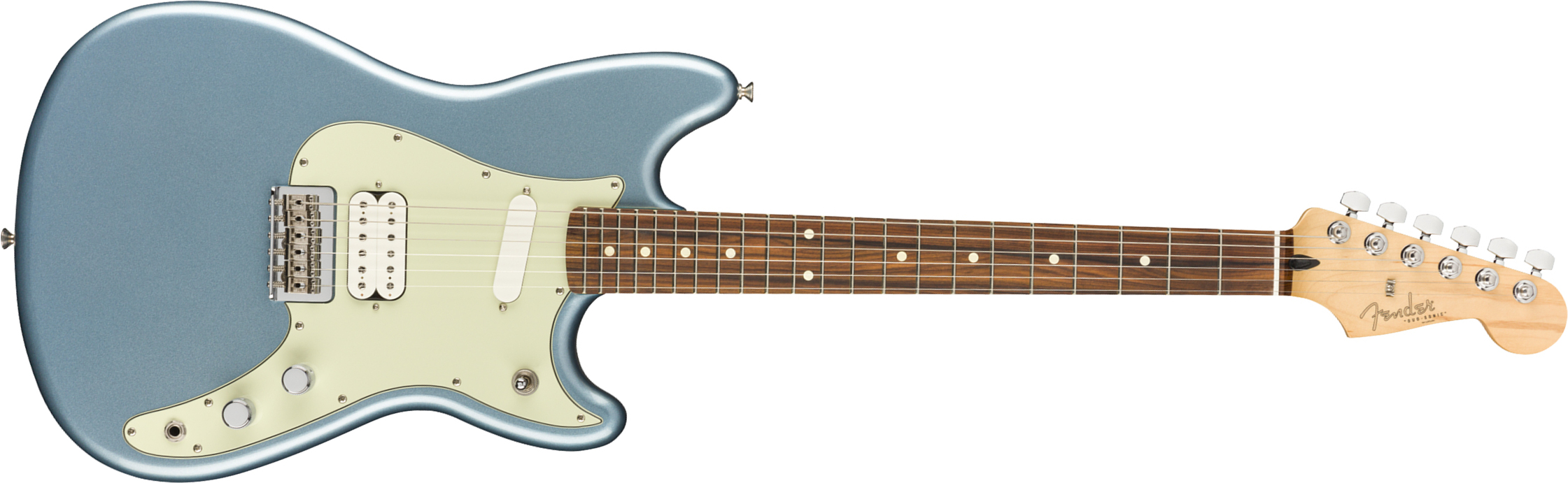 Fender Duo-sonic Player Hs Ht Pf - Ice Blue Metallic - Retro-rock elektrische gitaar - Main picture