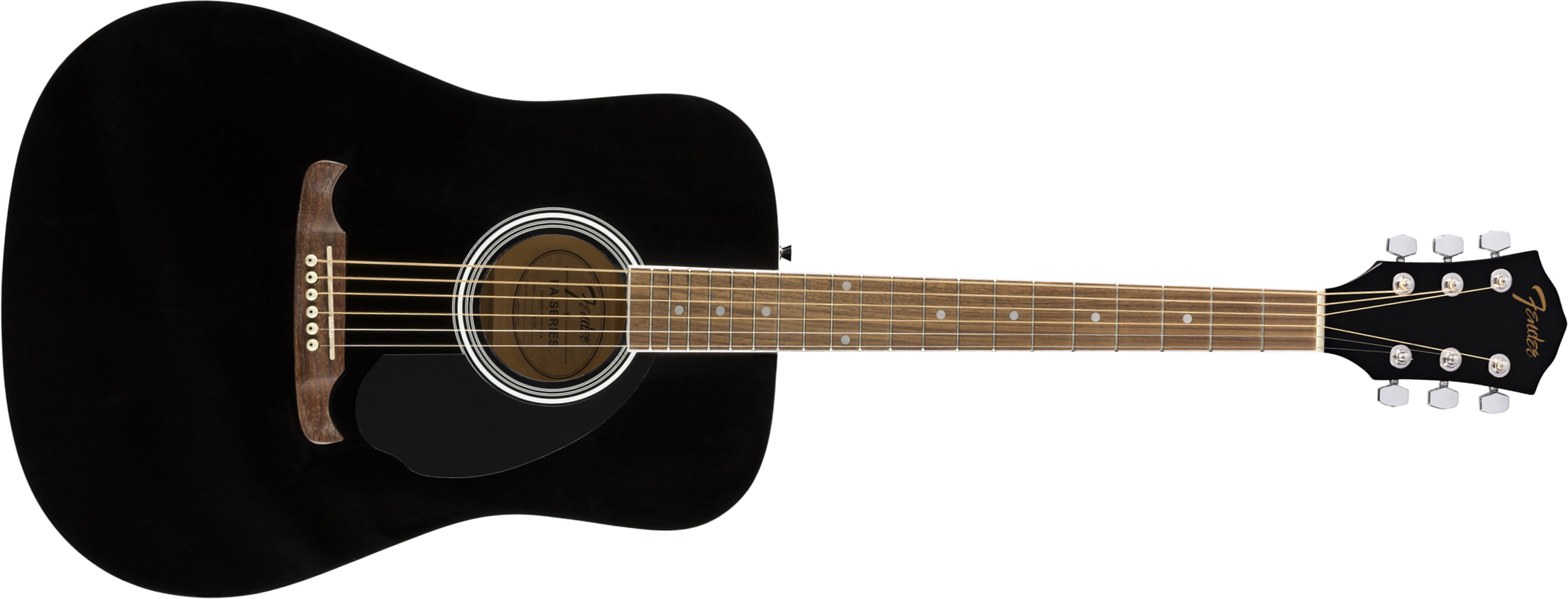 Fender Fa-125 Dreadnought 2020 Epicea Acajou Wal - Black - Westerngitaar & electro - Main picture