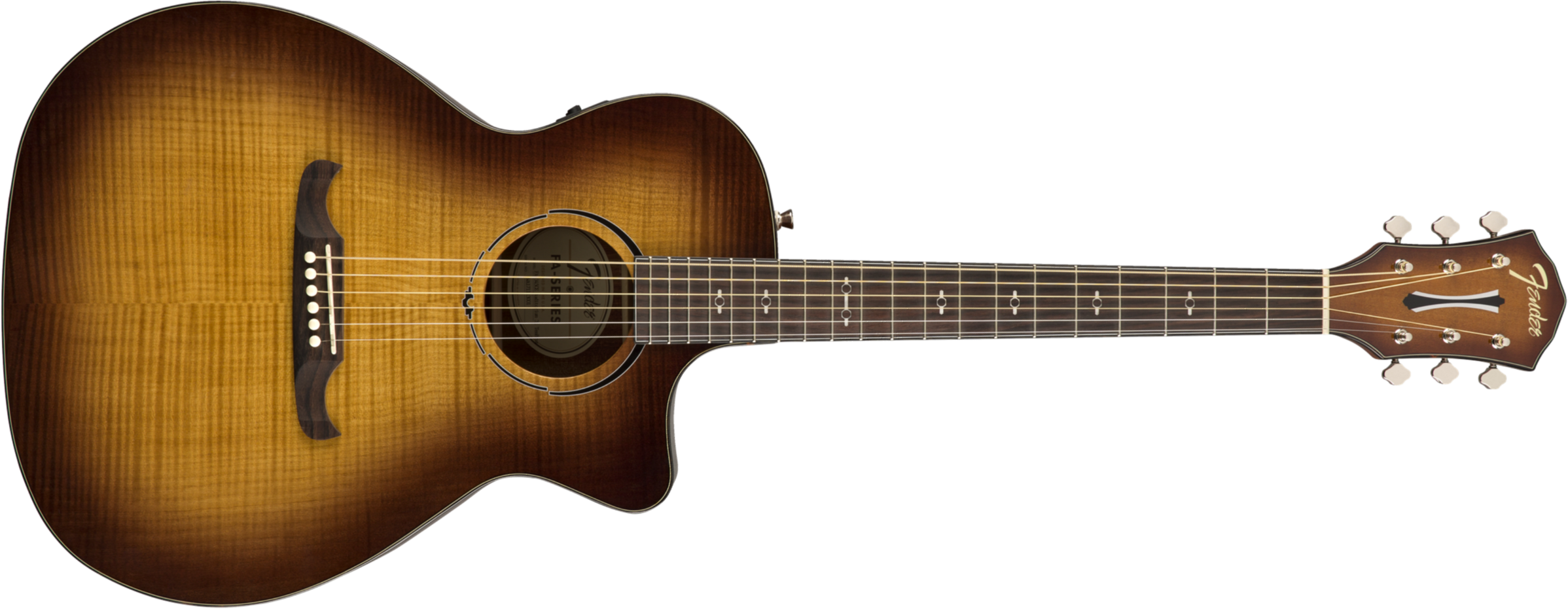 Fender Fa-345ce Alternative Auditorium Cw Erable Lacewood Lau - 3-tone Tea Burst - Elektro-akoestische gitaar - Main picture