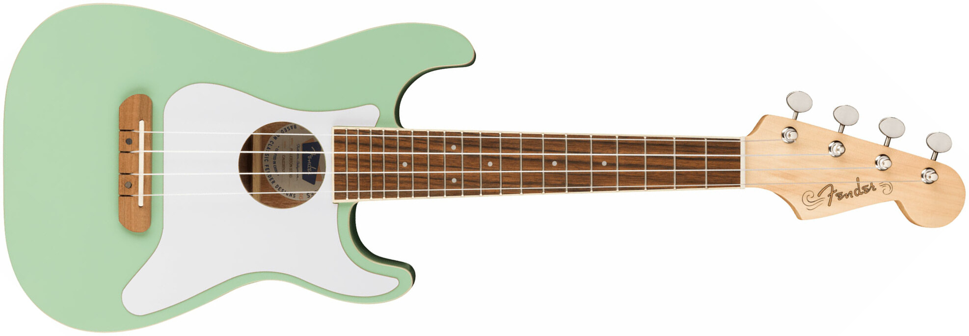 Fender Fullerton Strat Uke Concert Cw Epicea Okoume Noy - Surf Green - Ukulele - Main picture