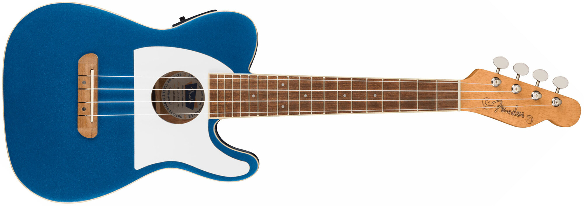 Fender Fullerton Tele Uke Concert Cw Epicea Okoume Noy - Lake Placid Blue - Ukulele - Main picture