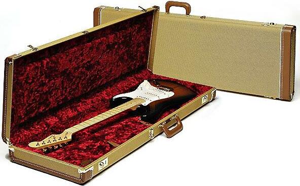 Fender G&g Deluxe Hardshell Guitar Case Strat/tele Tweed/red Poodle - Elektrische gitaarkoffer - Main picture