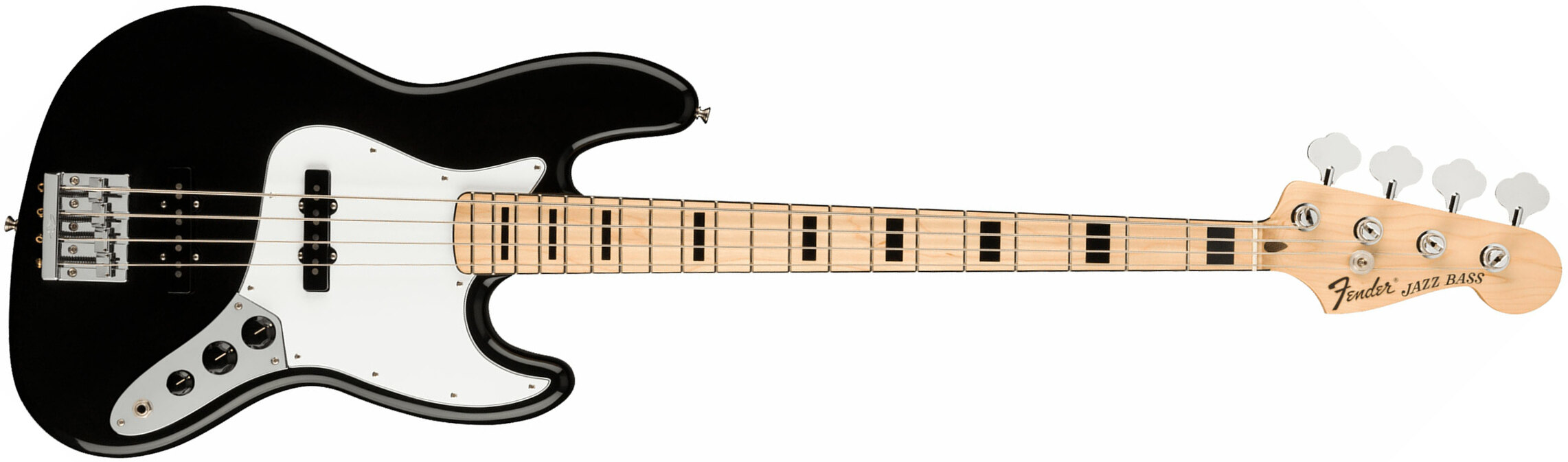 Fender Geddy Lee Jazz Bass Signature Mex Mn - Black - Solid body elektrische bas - Main picture