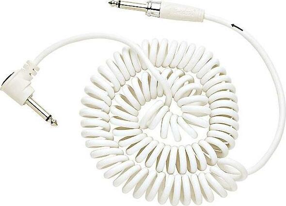 Fender Jack 6.35 Koil Kord Standard Droit . Coude 4.5m 15ft White - Kabel - Main picture