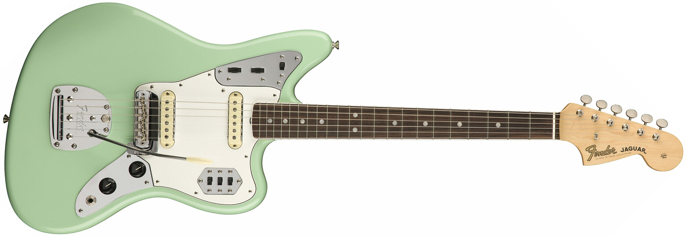 Fender Jaguar '60s American Original Usa Ss Rw - Surf Green - Retro-rock elektrische gitaar - Main picture