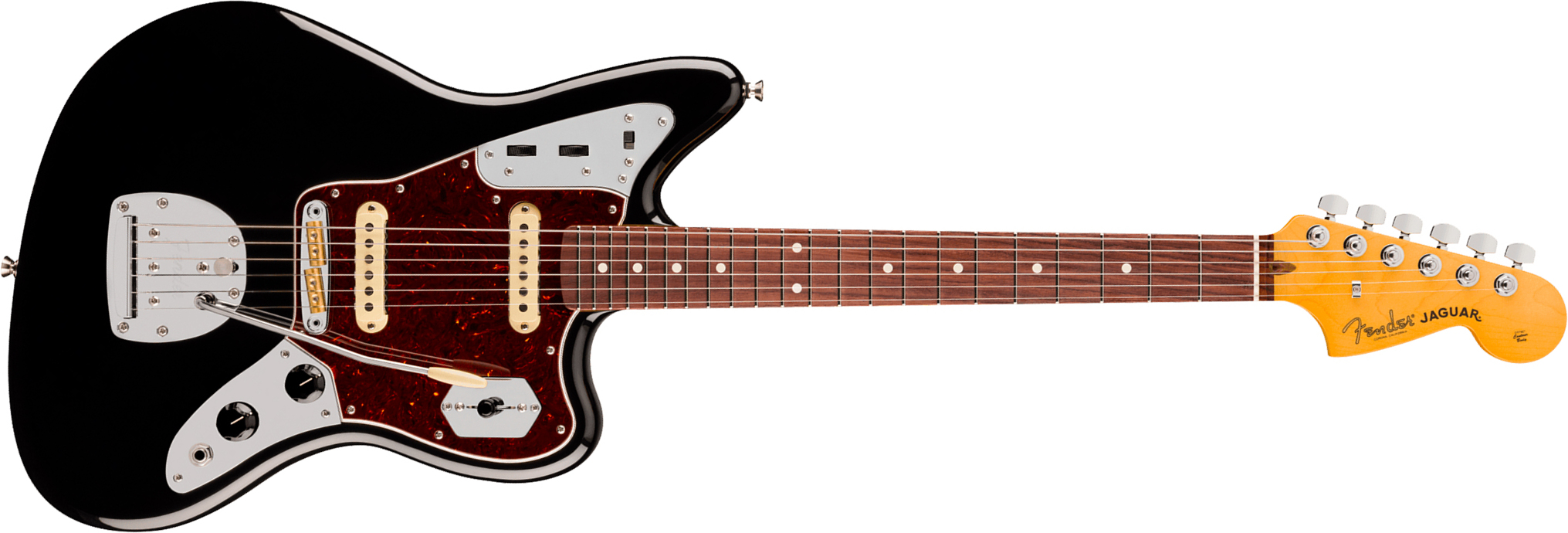 Fender Jaguar American Pro. Usa Shsc 2s Trem Rw - Black - Retro-rock elektrische gitaar - Main picture