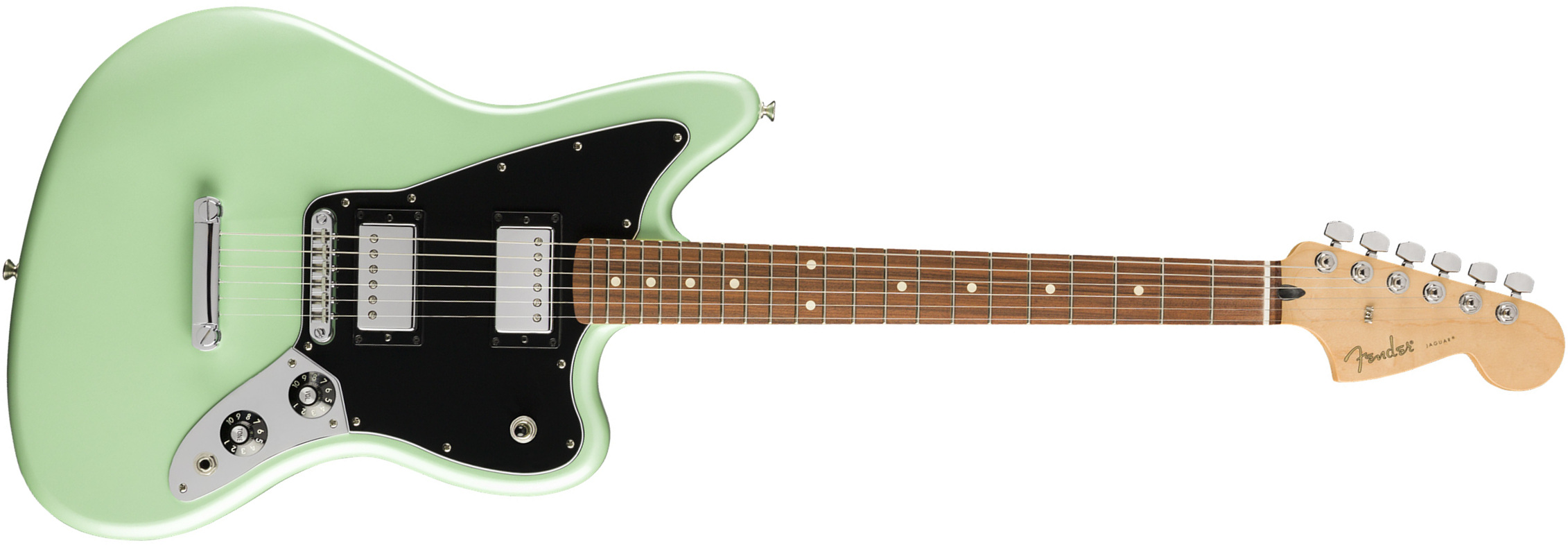 Fender Jaguar Hh Special Edition Player Fsr Mex 2h Ht Pf - Surf Pearl - Retro-rock elektrische gitaar - Main picture