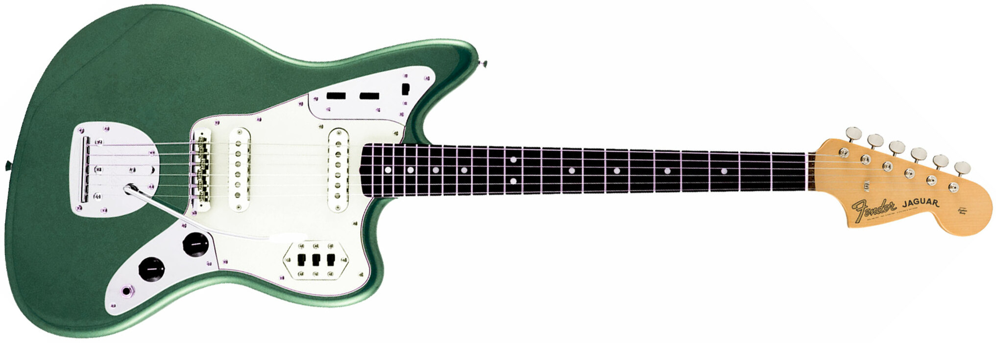 Fender Jaguar Traditional Ii 60s Jap 2s Trem Rw - Sherwood Green Metallic - Retro-rock elektrische gitaar - Main picture