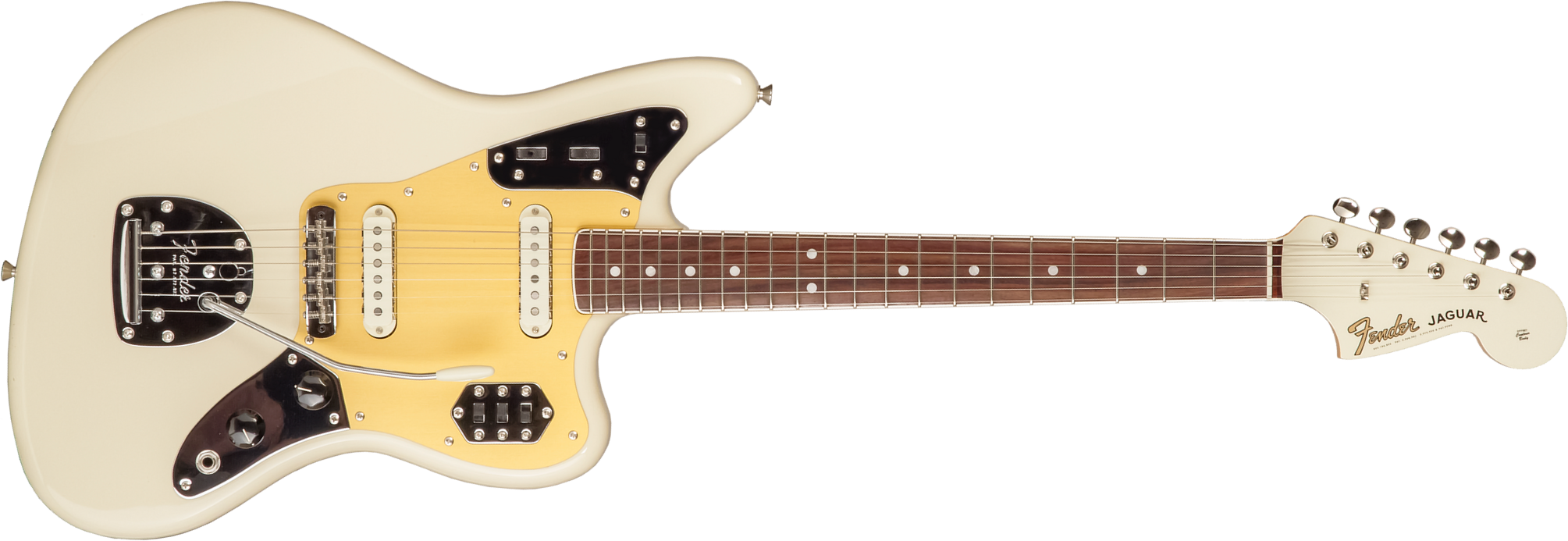 Fender Jaguar Traditional Ii 60s Japan 2s Trem Rw - Olympic White - Retro-rock elektrische gitaar - Main picture