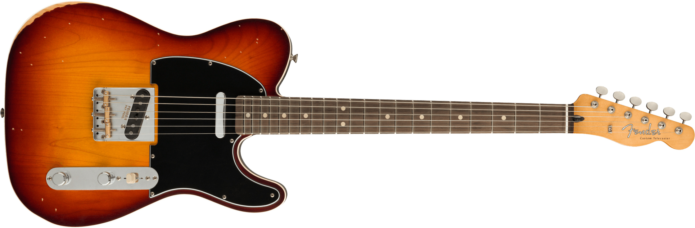 Fender Jason Isbell Tele Custom Signature Rw +housse - Road Worn 3-color Chocolate Burst - Televorm elektrische gitaar - Main picture