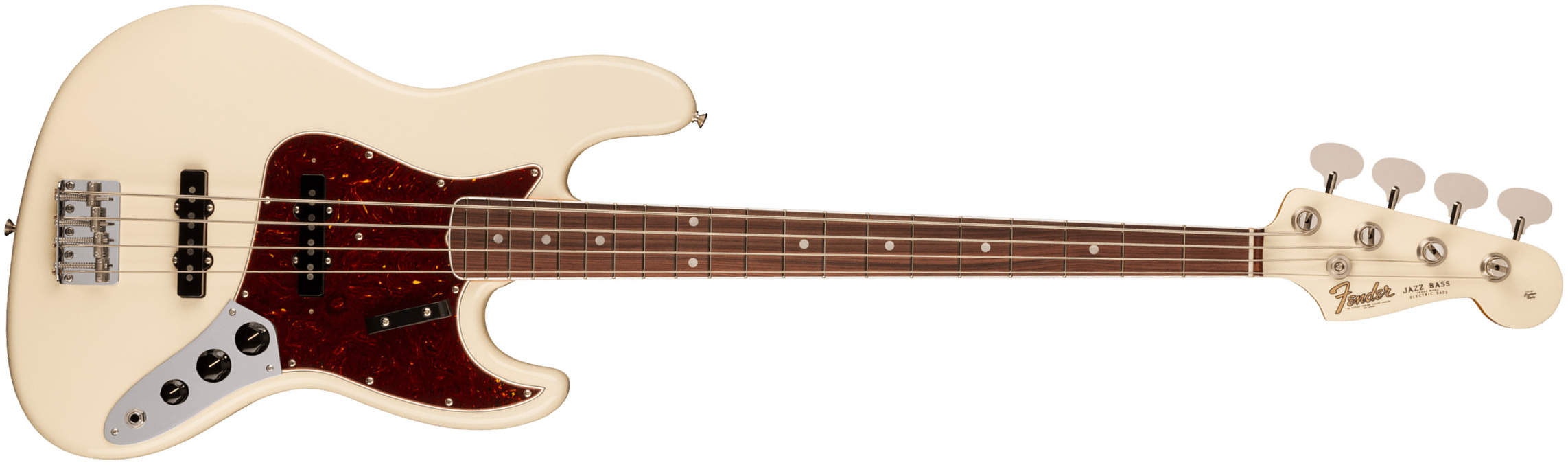 Fender Jazz Bass 1966 American Vintage Ii Usa Rw - Olympic White - Solid body elektrische bas - Main picture