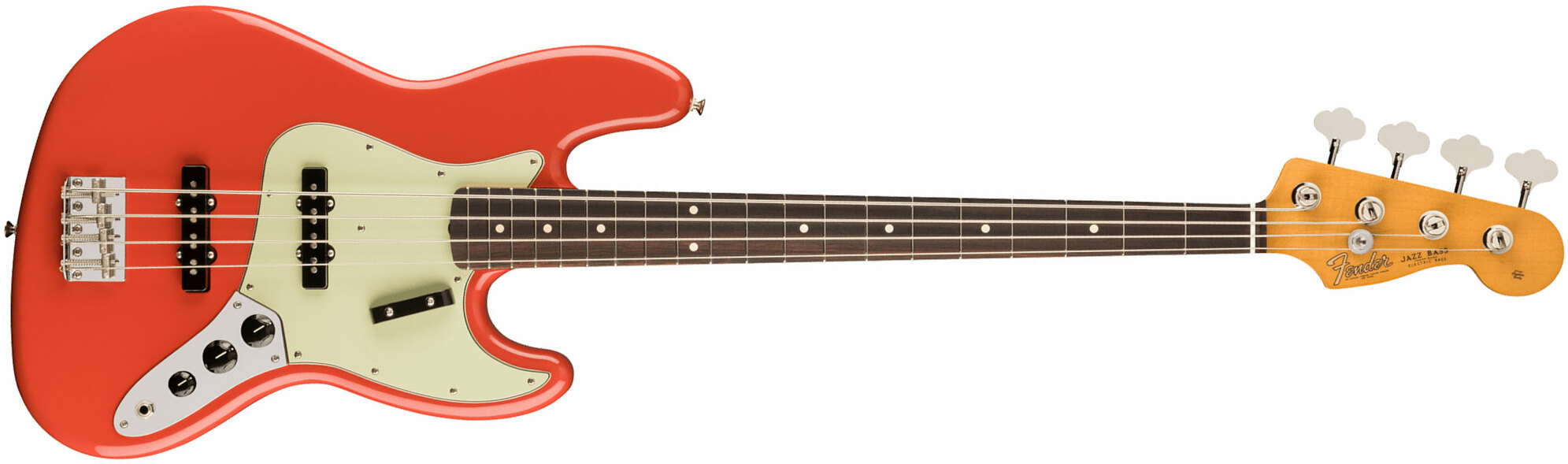 Fender Jazz Bass 60s Vintera Ii Mex Rw - Fiesta Red - Solid body elektrische bas - Main picture