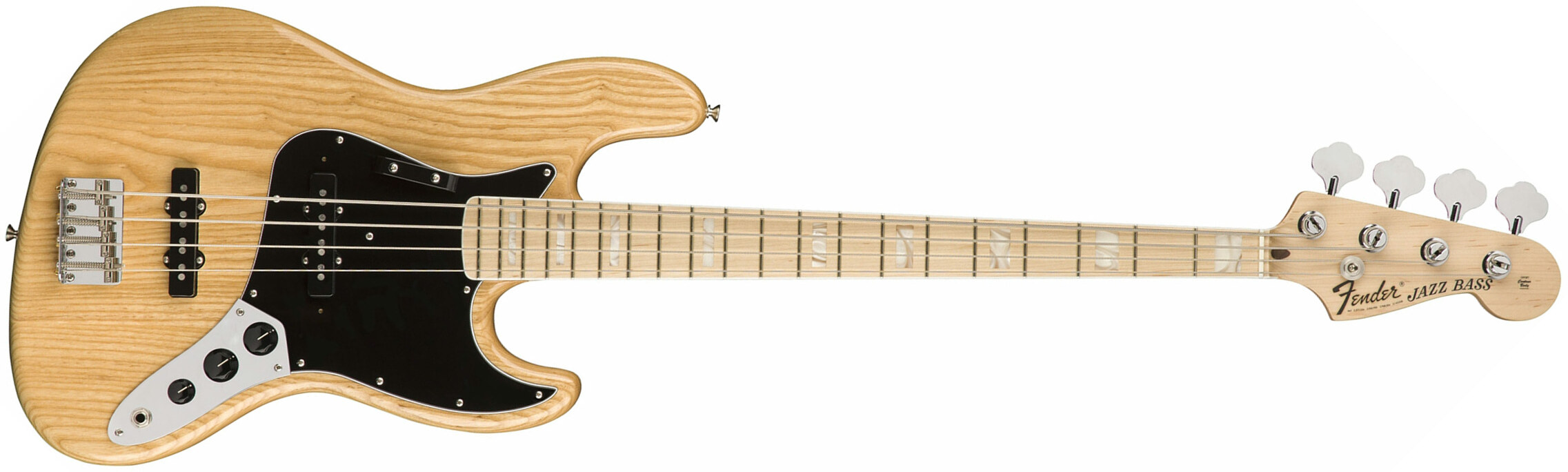 Fender Jazz Bass '70s American Original Usa Mn - Natural - Solid body elektrische bas - Main picture