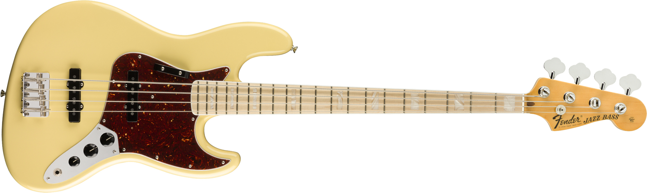Fender Jazz Bass '70s American Original Usa Mn - Vintage White - Solid body elektrische bas - Main picture