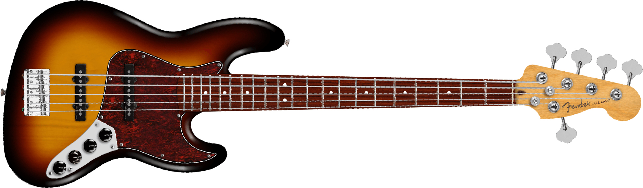 Fender Jazz Bass Active V Player Ii Modified Mex 5c Rw - 3-color Sunburst - Solid body elektrische bas - Main picture