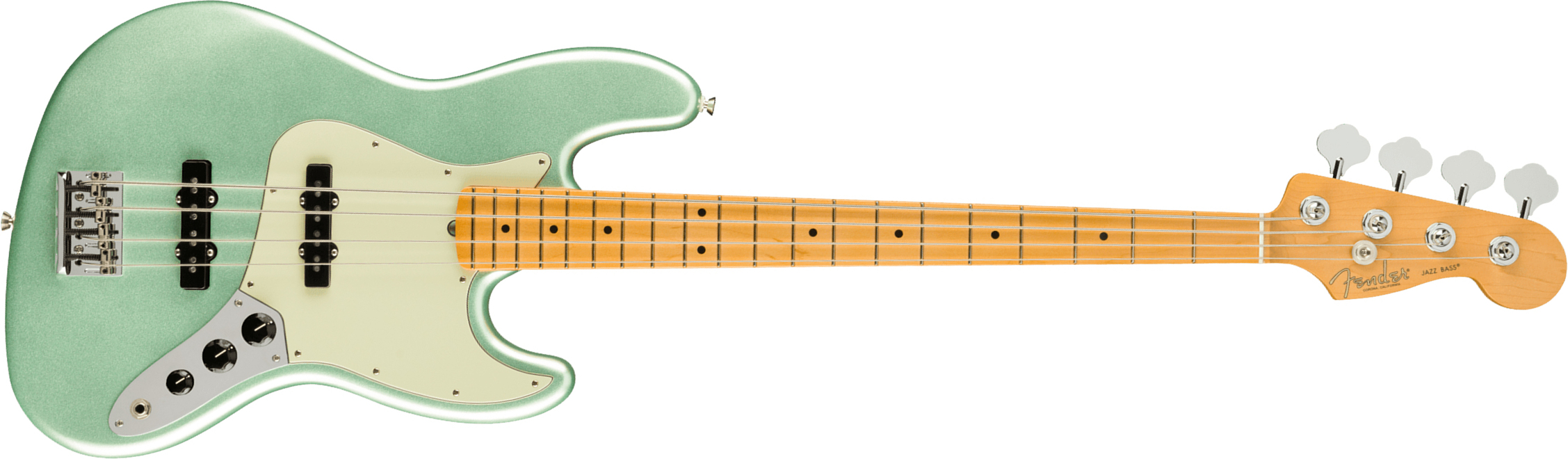 Fender Jazz Bass American Professional Ii Usa Mn - Mystic Surf Green - Solid body elektrische bas - Main picture