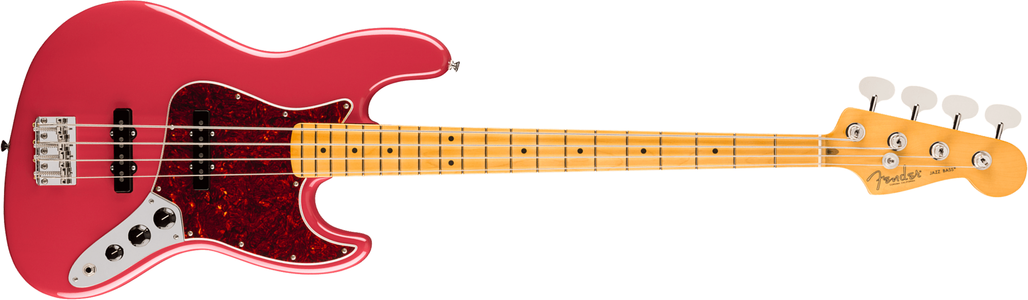 Fender Jazz Bass Classic American Professional Usa Mn - Faded Dakota Red - Solid body elektrische bas - Main picture