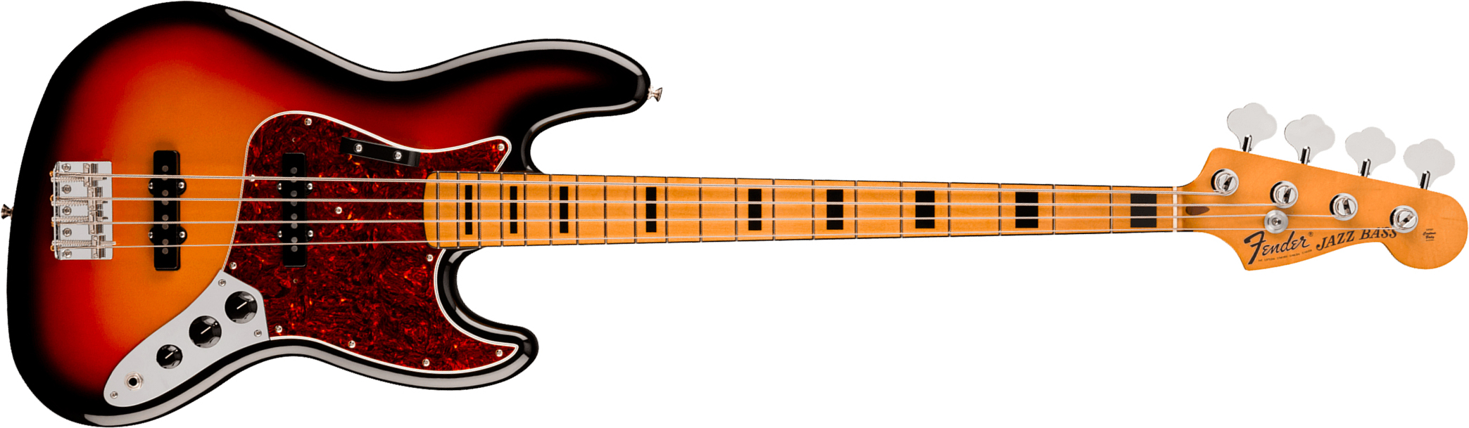 Fender Jazz Bass Early 70s Vintera 3 Mex Mn - 3-color Sunburst - Solid body elektrische bas - Main picture