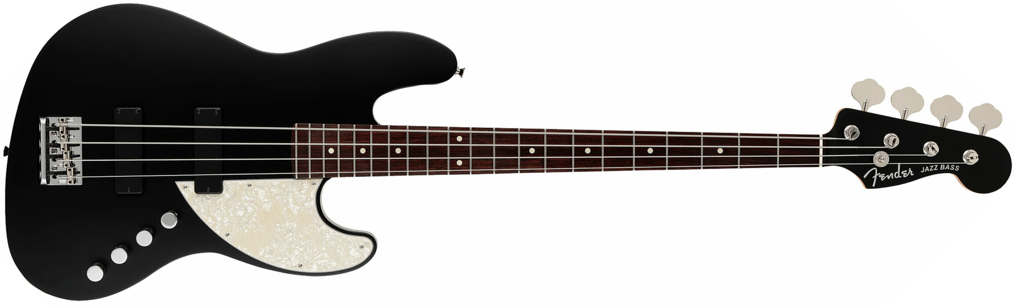 Fender Jazz Bass Elemental Mij Jap Active Rw - Stone Black - Solid body elektrische bas - Main picture