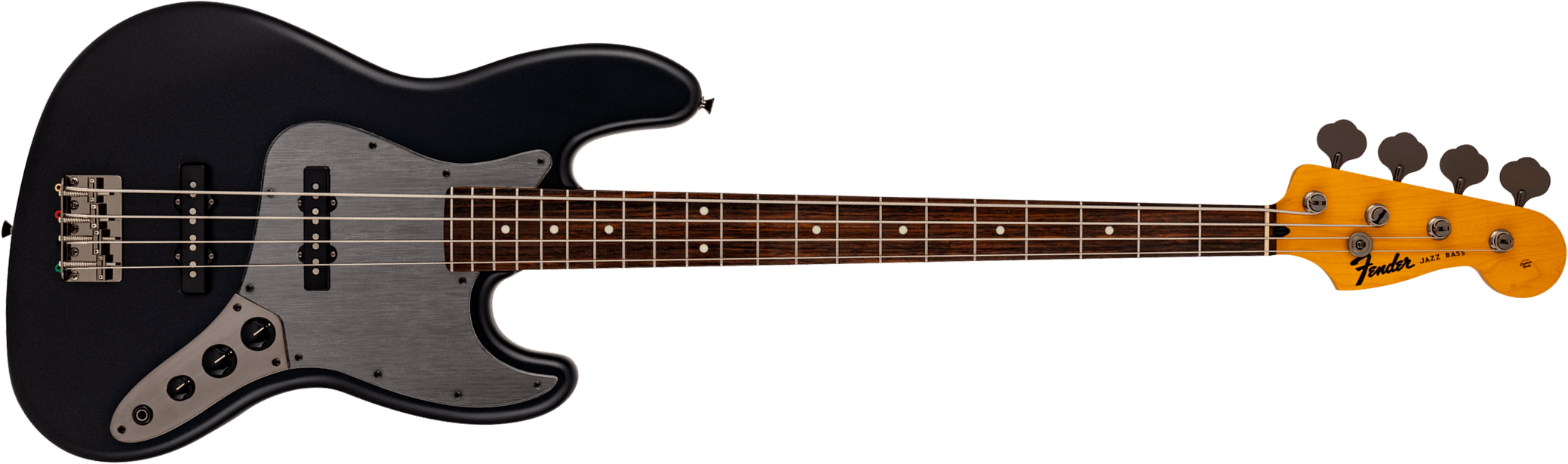 Fender Jazz Bass Hybrid Ii Mij Ltd Jap Rw - Matte Phantom Black - Solid body elektrische bas - Main picture