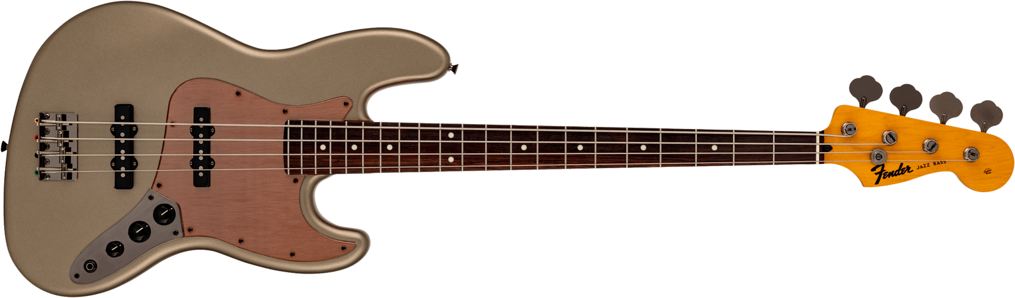 Fender Jazz Bass Hybrid Ii Mij Ltd Jap Rw - Matte Champagne Mirage - Solid body elektrische bas - Main picture