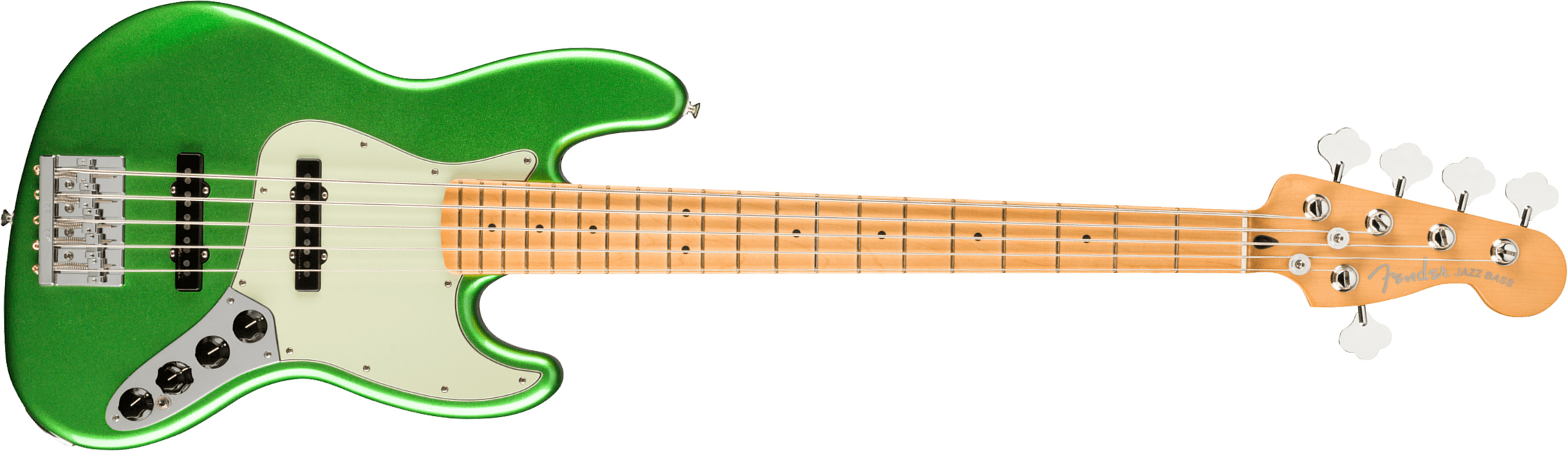 Fender Jazz Bass Player Plus V Mex 5c Active Mn - Cosmic Jade - Solid body elektrische bas - Main picture