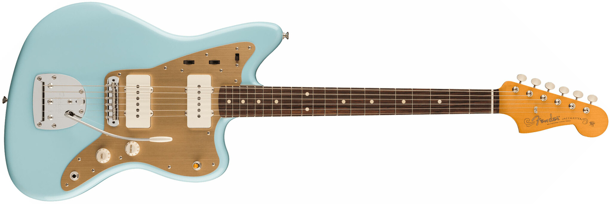 Fender Jazzmaster 50s Vintera 2 Mex 2s Trem Rw - Sonic Blue - Retro-rock elektrische gitaar - Main picture