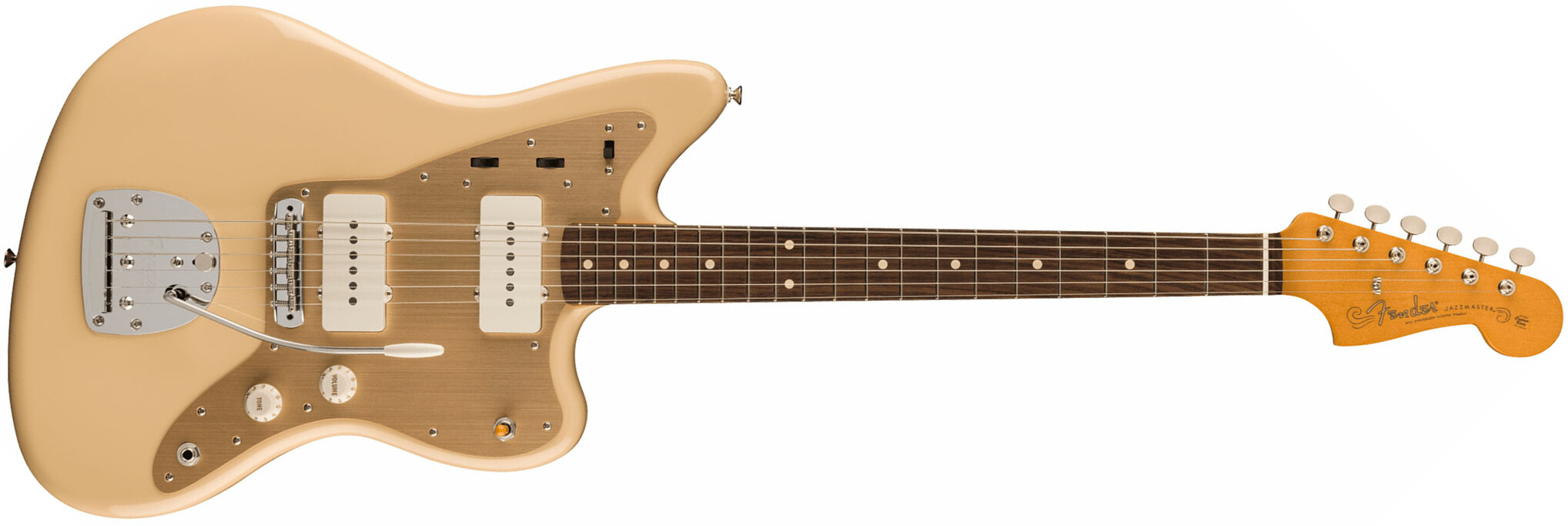 Fender Jazzmaster 50s Vintera 2 Mex 2s Trem Rw - Desert Sand - Retro-rock elektrische gitaar - Main picture