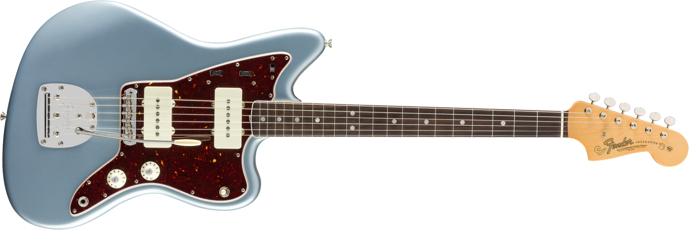 Fender Jazzmaster '60s American Original Usa Ss Rw - Ice Blue Metallic - Retro-rock elektrische gitaar - Main picture