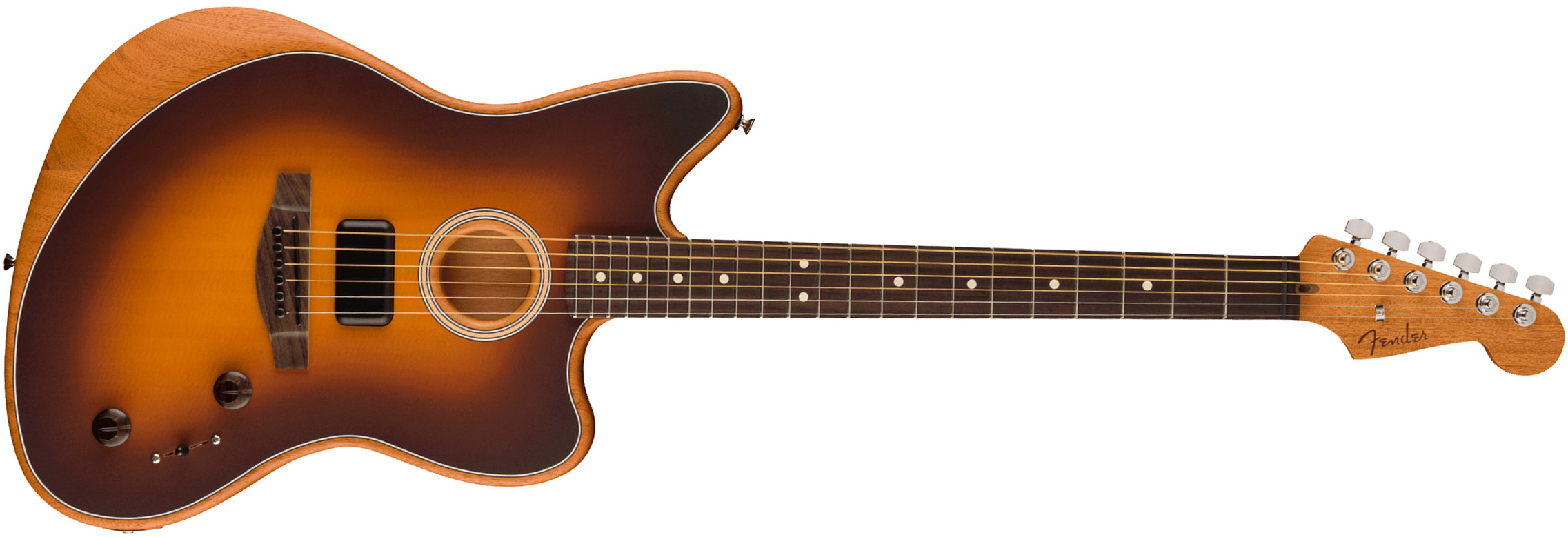 Fender Jazzmaster Acoustasonic Player Mex Epicea Acajou Rw - 2-color Sunburst - Elektro-akoestische gitaar - Main picture