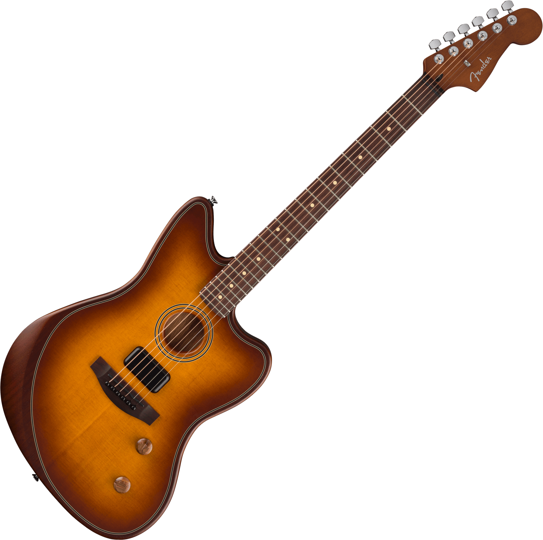 Fender Jazzmaster Acoustasonic Standard - Honey Burst - Folk gitaar - Main picture