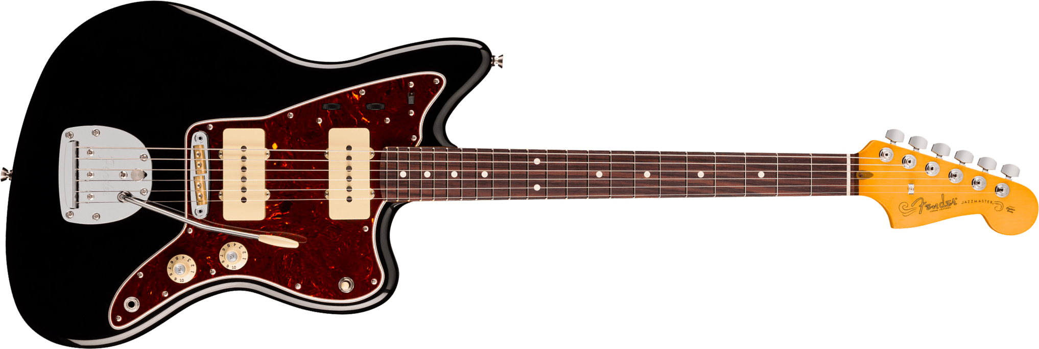 Fender Jazzmaster American Pro. Usa  2s Trem Rw - Black - Retro-rock elektrische gitaar - Main picture